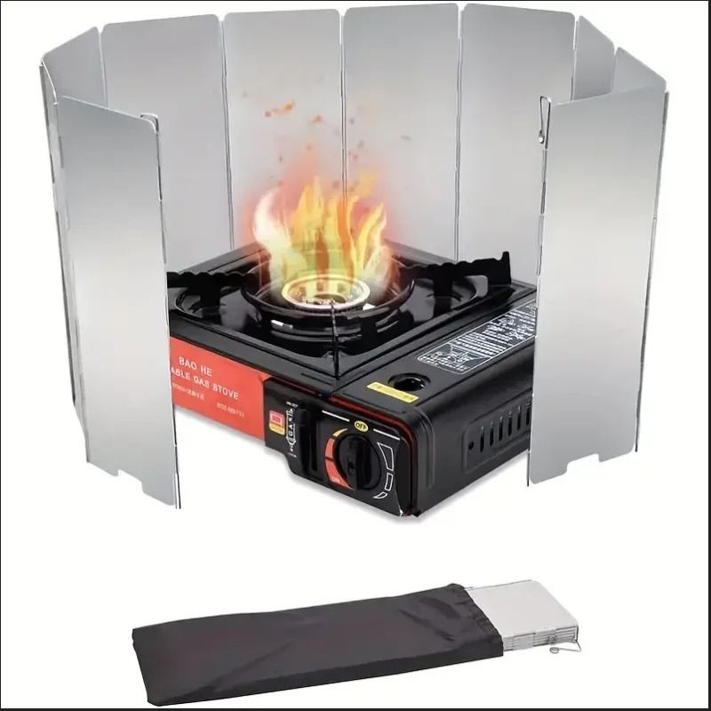 Aluminum Alloy Outdoor Camping Stove Windscreen For Outdoor Cooking 10 Plates