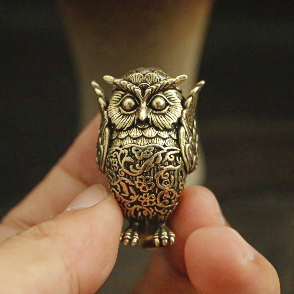 Vintage Brass Owl Statue, Animal Sculpture For Office Desk, Home Decor, Unique Gift Idea For Bookshelf Decoration Vintage Brass Owl Statue, Animal Sculpture For Office Desk, Home Decor, Unique Gift Idea For Bookshelf Decoration