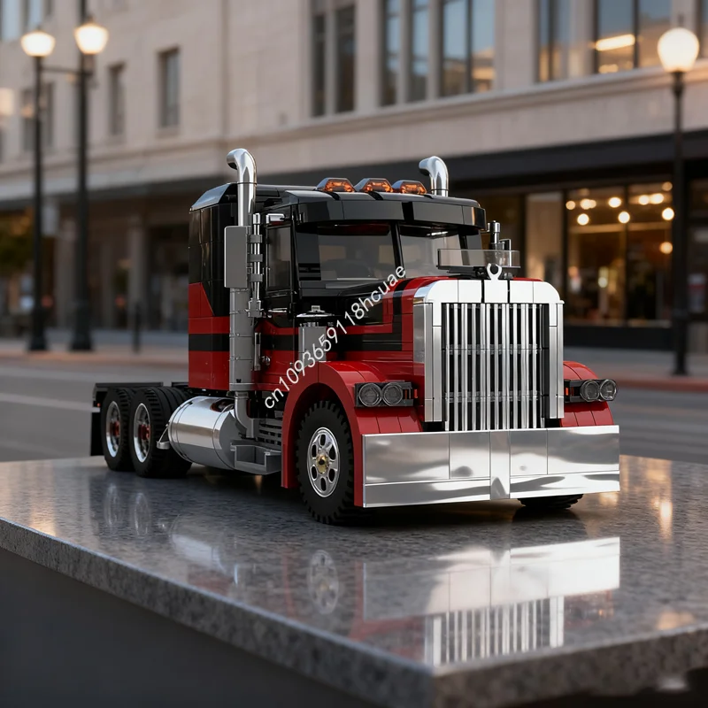 1141 Stück MOC Petrbilt Rc Modell BLACK CAT II Teamed Bausteine Weihnachtsgeschenke Architektur Bildung Spielzeug Ziegel Kinder Geburtstag Image