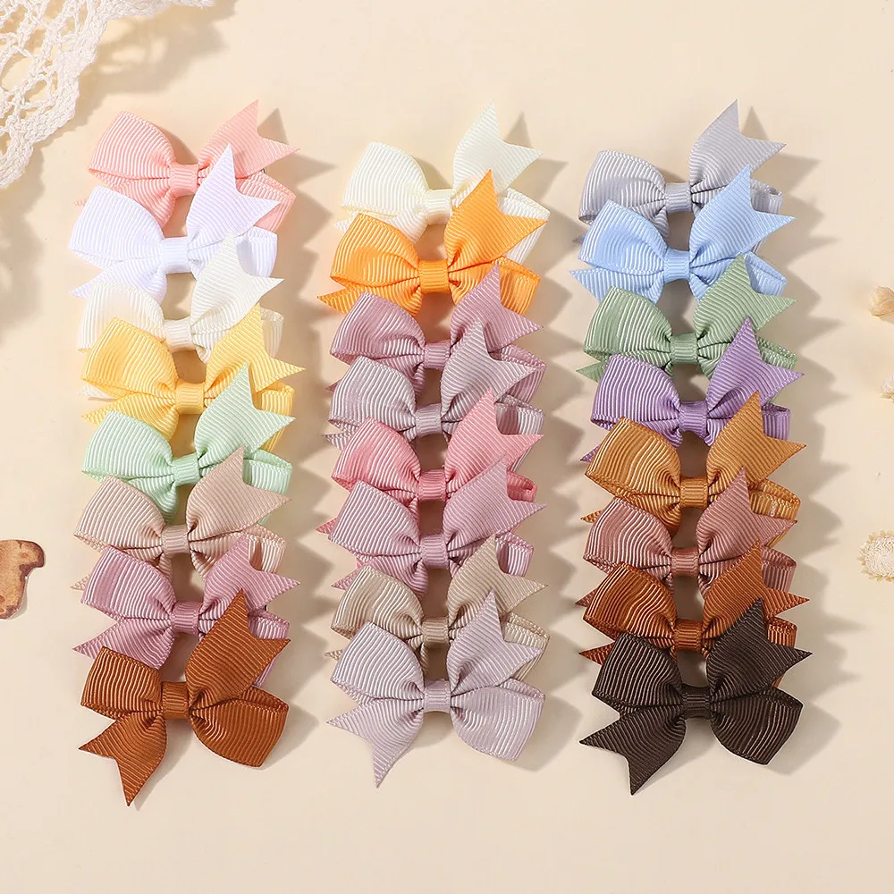 24 Teile/satz Mini Band Haar Bögen Haar Clip für Mädchen Haar Pony Sicherheit Haarspange Kinder Boutique Haarnadeln Image