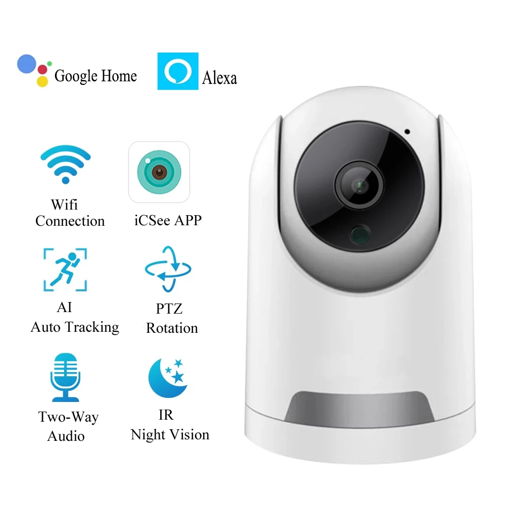 HONTUSEC ICSEE Min Wifi Kamera HD 2MP 4MP Indoor Sicherheit Überwachung Kamera Auto Tracking Baby Monitor Mit Bewegungserkennung Image