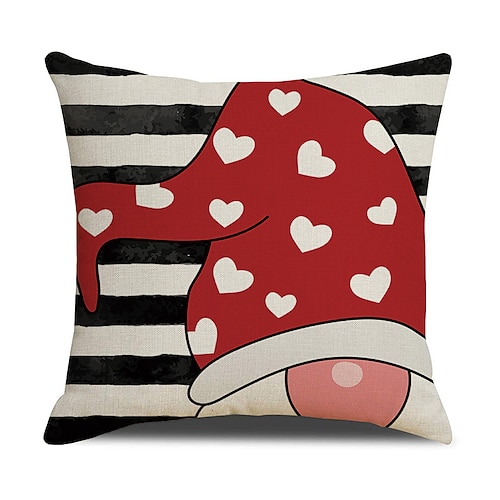federa per cuscino a forma di cuore rosso per San Valentino, cuscini decorativi per divano, cuscino romantico per testiera della camera da letto, cuscini con stampa di lettere di coppia per il