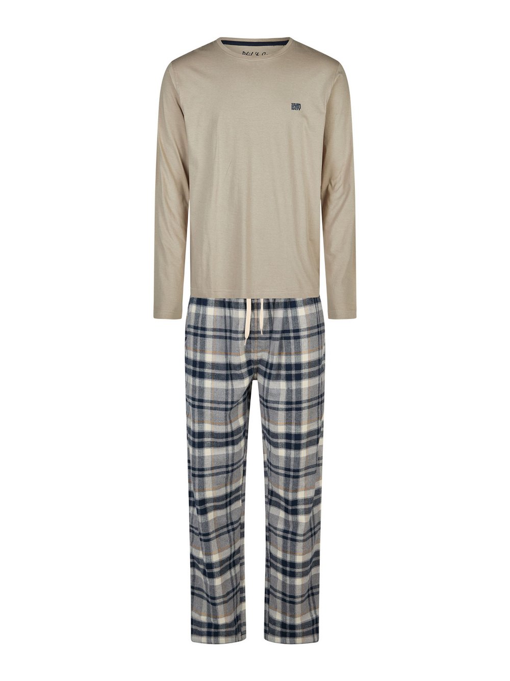 Phil & Co. Berlin Pyjama Herren beige, M Image