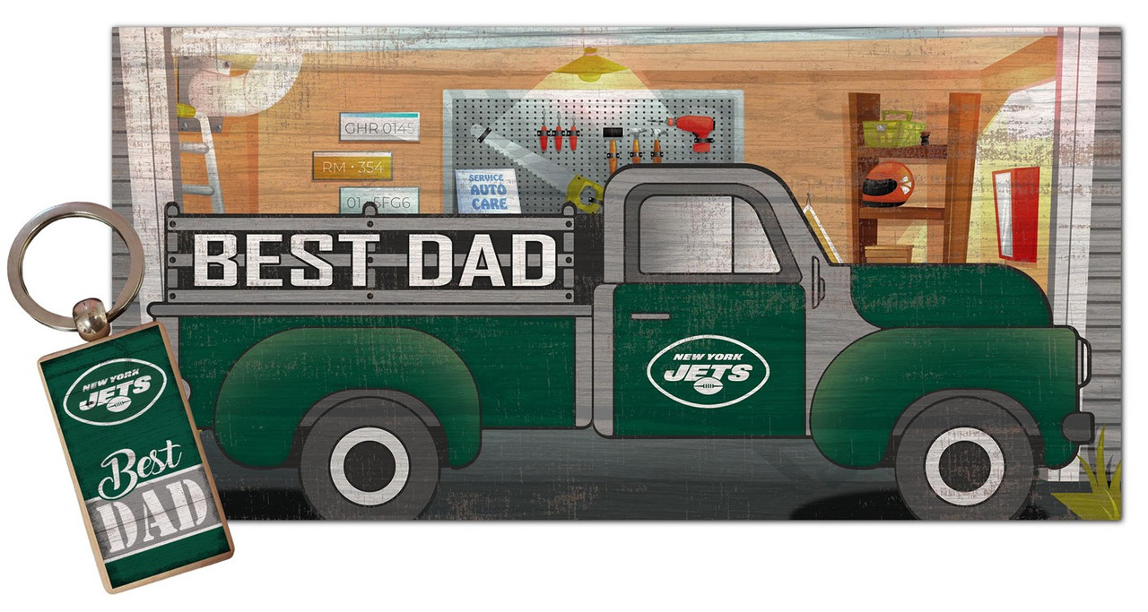 New York Jets Best Dad Key Chain Combo Set