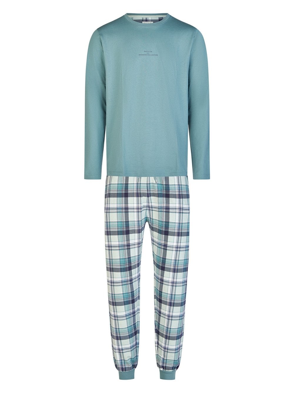 Phil & Co. Berlin Pyjama Herren aqua, L Image