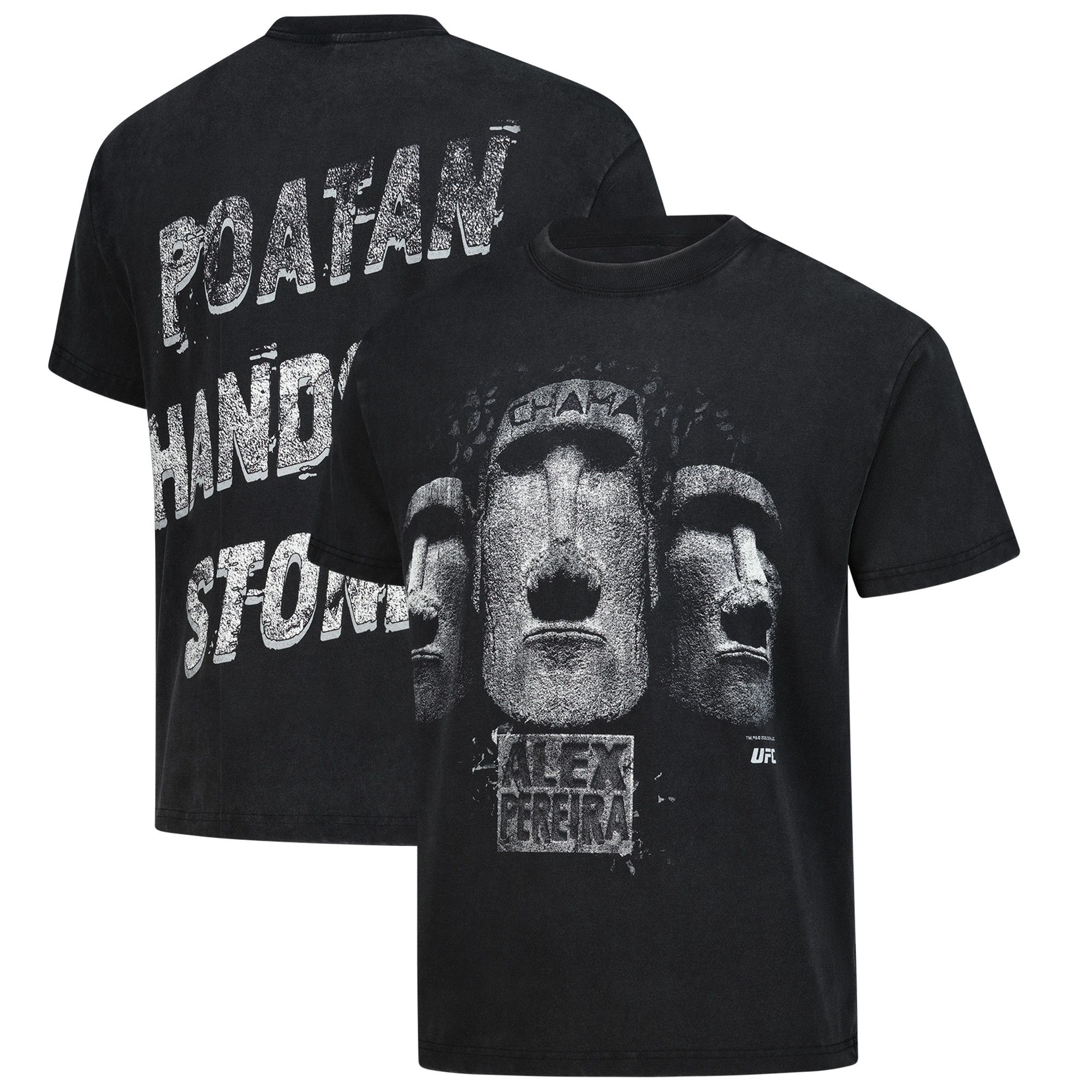 Schwarzes Alex Pereira Chama Stone Boxy T-Shirt für Herren Image