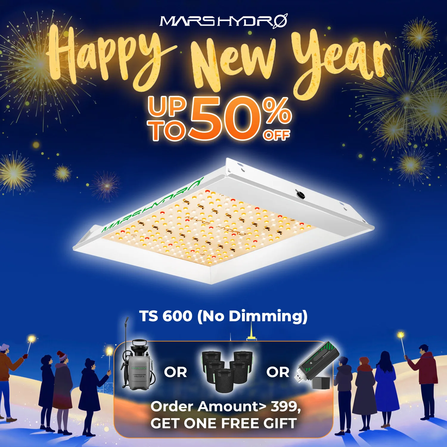 2025 Mars Hydro TS 600 100W LED Pflanzenlampe Vollspektrum für Zimmerpflanzen, Wachstumslicht für Zelte, Phyto-Wachstumslampe, übertrifft 3000W