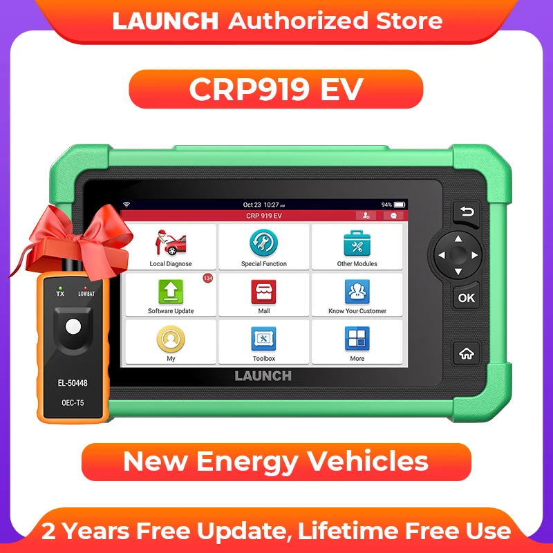 CRP919 EV LAUNCH New Energy Auto-Scanner, automatisches Diagnosetool, elektrische Kfz-Scan-Fahrzeugdiagnose, 2 Jahre kostenloses Update Image