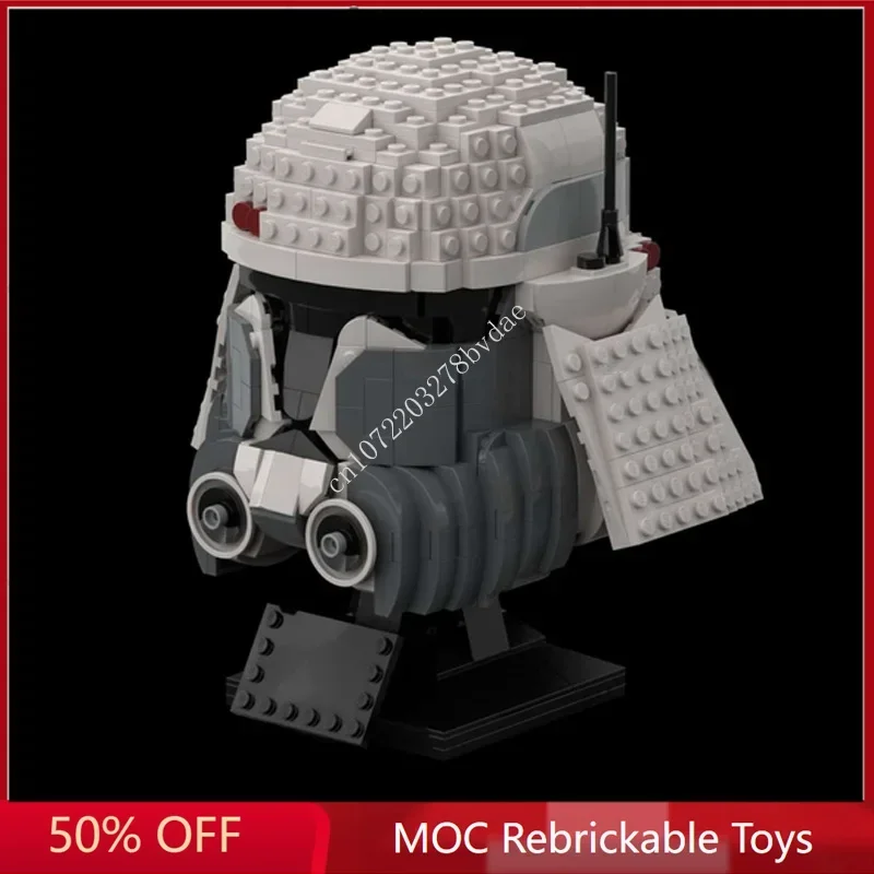950PCS Stern Plan Helm Klon Kommandant Bacara MOC Raum Schlacht Modell Baustein Architektur Bildung Montage Modell Spielzeug Image
