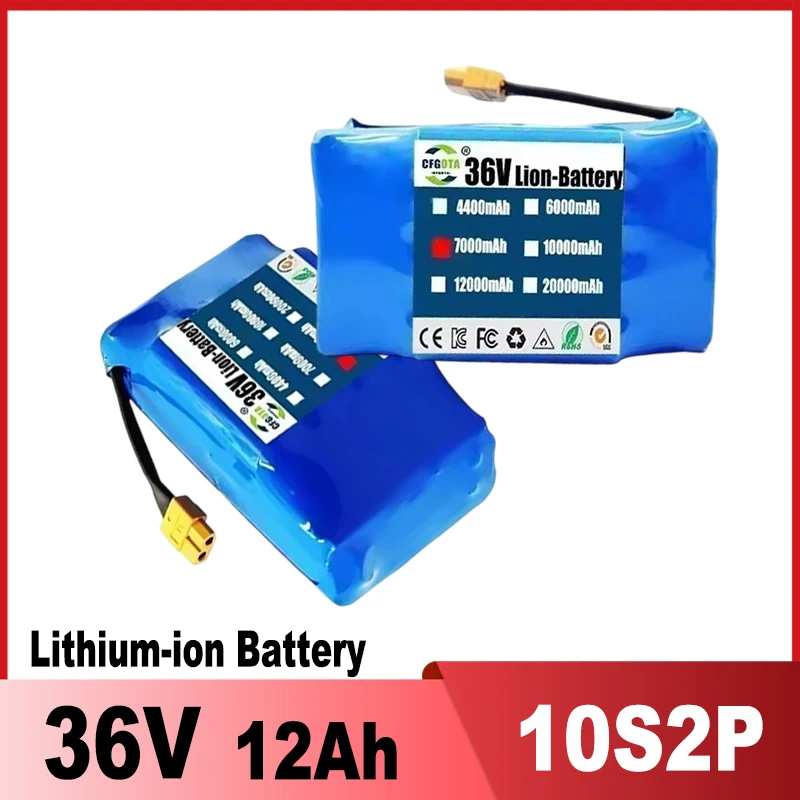 36 V 20000 mAh hochwertiger Lithium-Ionen-Akku für elektrisches, selbstansaugendes Hoverboard-Einrad, 20 Ah, langlebige Leistung Image