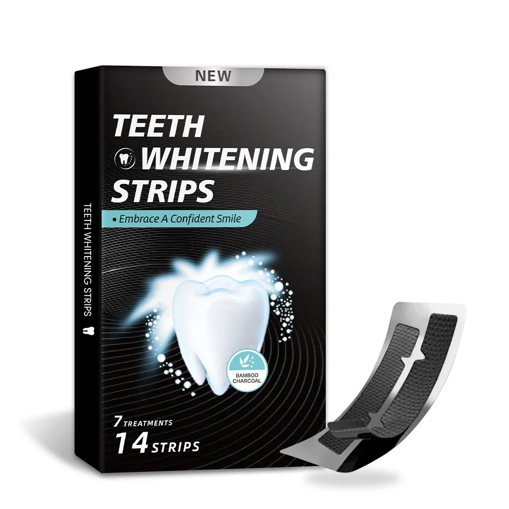 2024 Neuankömmling Zahn aufhellung streifen für Zähne Holzkohle Zahn aufhellung streifen Image