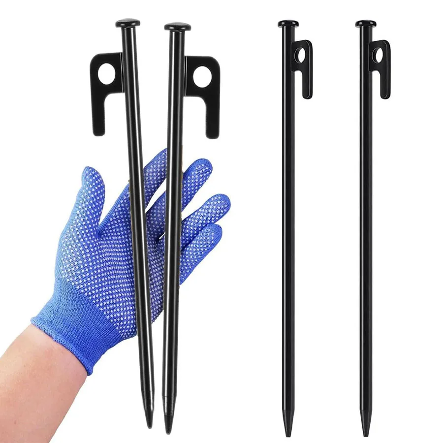 Hoch leistungs zelt pfähle Metall zelts tifte für Camping Stahl zelt pfähle 8 Zoll unzerbrechlich und unflexibel Image