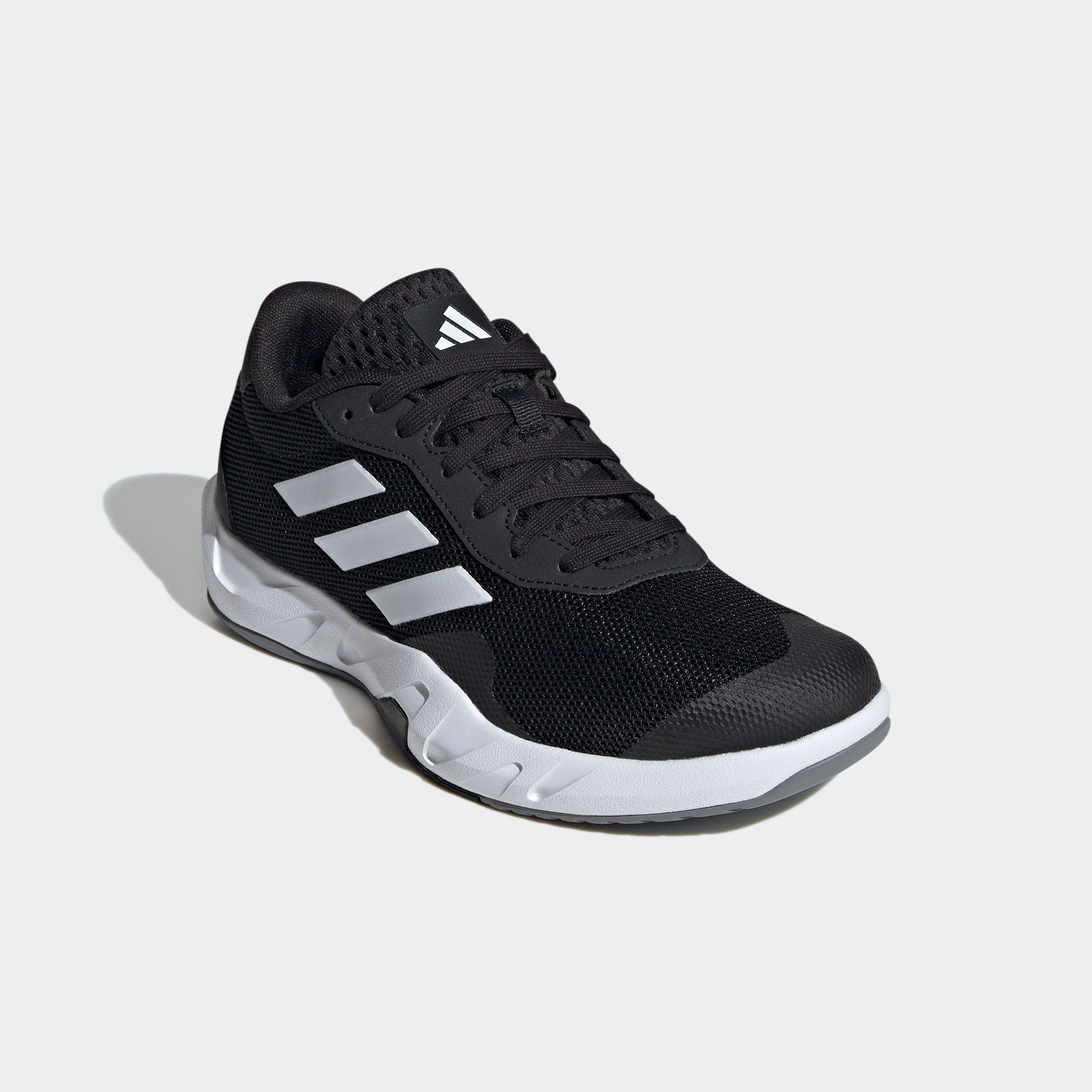 Trainingsschuh ADIDAS PERFORMANCE "AMPLIMOVE", Damen, Gr. 43, schwarz (core schwarz, cloud weiß, grau six), Synthetik, Textil, Schuhe