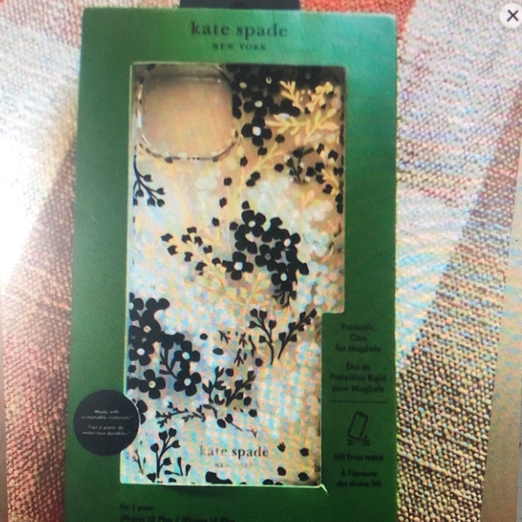 Kate Spade Cell Phones & Accessories | Kate Spade Black Floral Phone Case | Color: Black | Size: Os