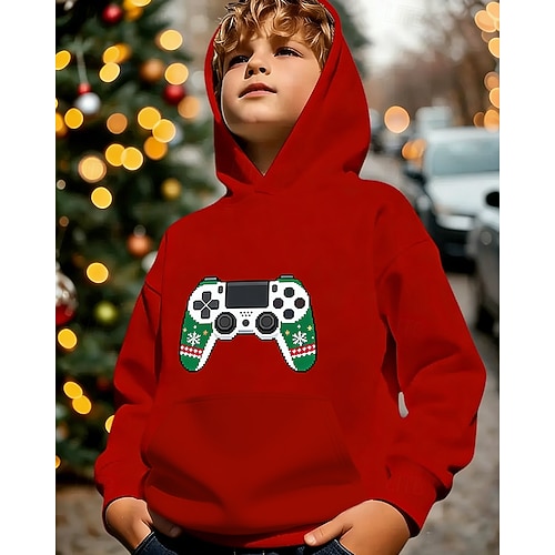 Unisex 3D Grafik Spiel Kapuzensweatshirt Pullover Langarm 3D-Druck Frühling Herbst Winter Sport Mode Streetwear Kinder 4-12 Jahre Mit Kapuze Lässig Täglich Outdoor Normale Passform