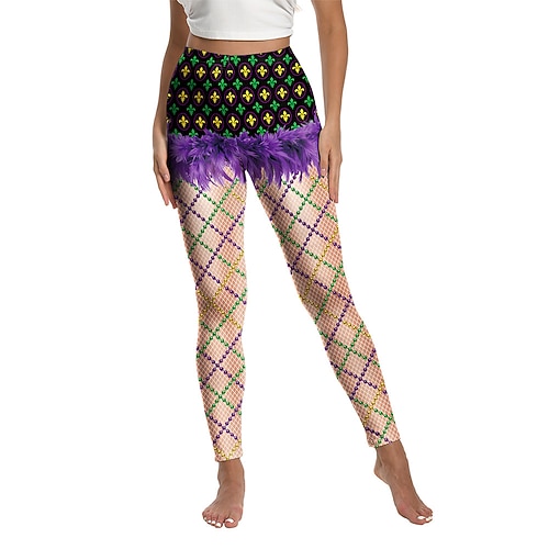 Karneval Mardi Gras 2026 Clown Narr Karneval Hose Leggings Neuheit Lustig Erwachsene Damen Karneval Lässig Party Einfaches Karnevalskostüm Verkleiden Image