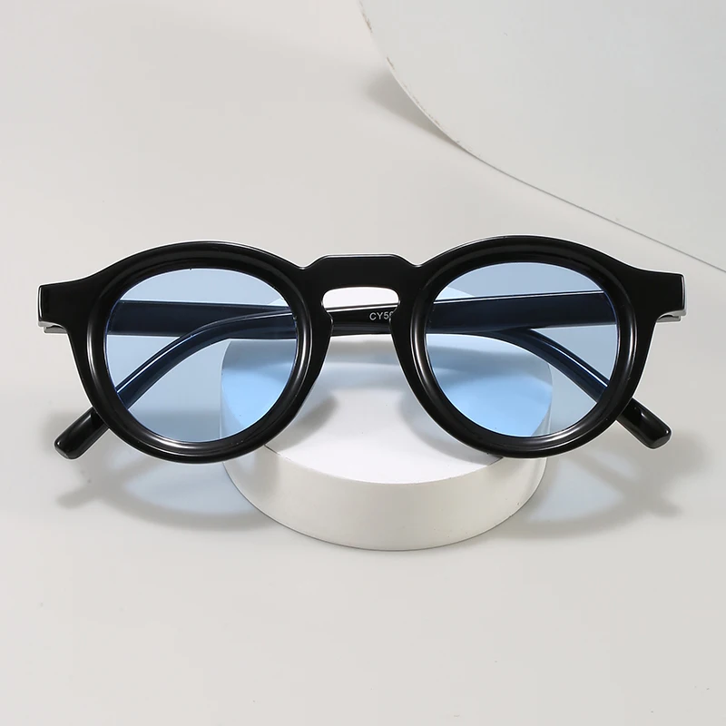 Einfache Mode Runde Sonnenbrille Frauen Männer Vintage Trend Luxus Sonnenbrille Freizeit Pendeln Männlich Weiblich Gläser UV400 Image