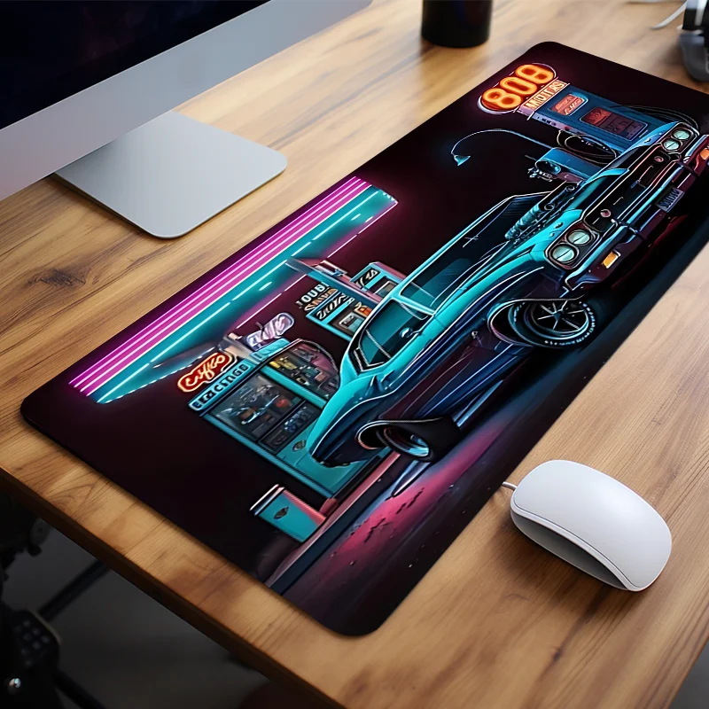 Cooles Cars City Street Style Mauspad, großes Schreibtischunterlage aus Naturkautschuk, rutschfeste Büro-Schreibtischunterlage, perfektes Geschenk für Teenager und Freunde Image