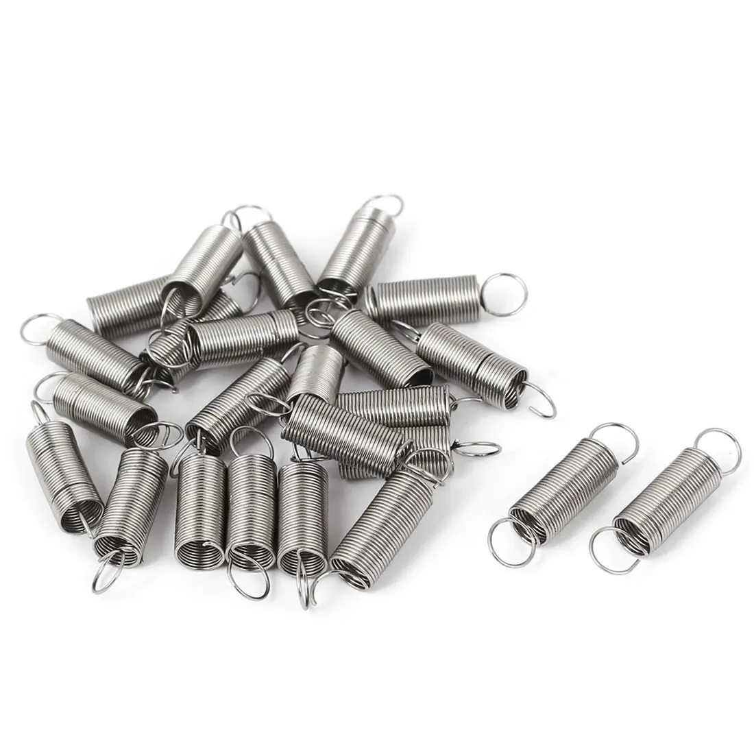 24 Stück 0,5 mm x 6 x 25 mm Edelstahl-Doppelhaken, kleine Zugfeder Image