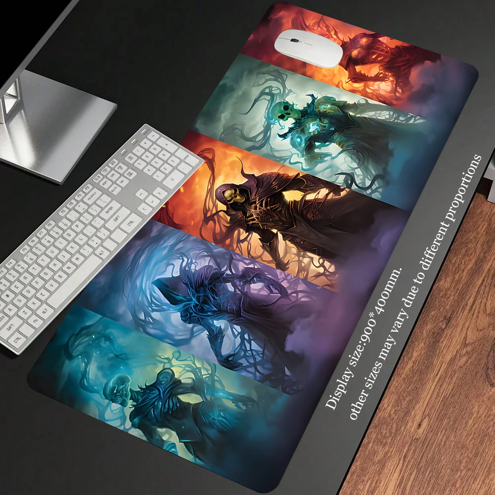 The Magic Skeleton Man Gaming-Mauspad, große Schreibtischunterlage, Anime-Mauspad, Spielmatte, PC-Zubehör, geeignet für Büros und Privathäuser Image