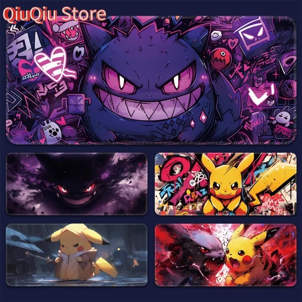 Gengar Mauspad Pikachu Computer Tastatur Pads Jungen Anime Mousepad Pokemon Cartoon E-Sport Spiel Schreibtischunterlage Image