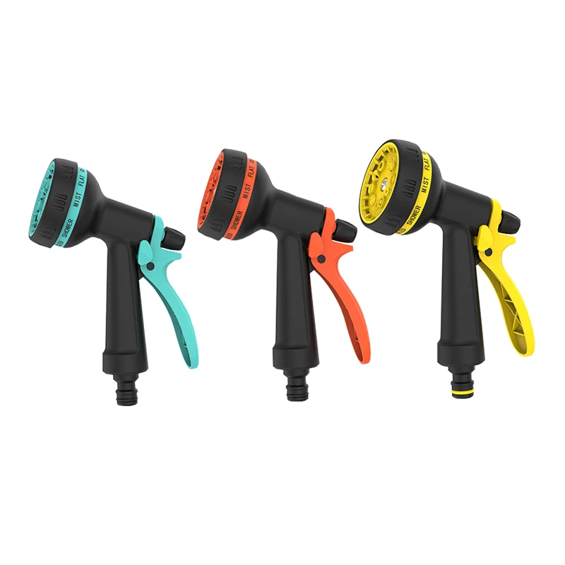 10 Stile Hochdruck-Wasserpistole, Autowaschanlage, Garten, verstellbare Düse, Schlauch, Bewässerungspistole, Rasenschlauch, Multifunktions-Bewässerungssprüher Image