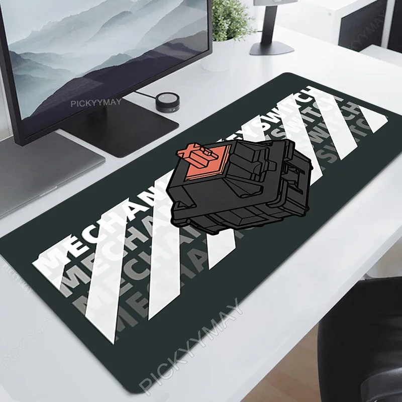 Schwarzes Switch-Pad, Mauspad, Kunst-Tastenkappen, Design-Mauspads, Unternehmen, großes Mauspad, Schreibtischunterlage, Schreibtischunterlage, Tastatur-Mauspad Image