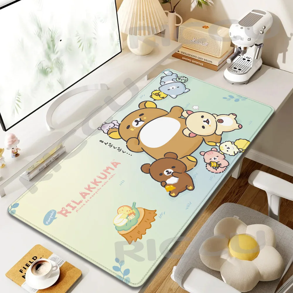 Trend Kawaii Spiel Gummi Riesenmatte Niedliches Mauspad Rutschfester Tisch Anime Rilakkuma Büro Computerzubehör Desktop-Mauspad Image