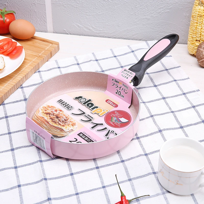 18-20cm Rosa Omelett Pan für Eier Ham Pfannkuchen Maker Braten Pfannen Kreative Nicht-stick Keine Öl-rauch Frühstück Grill Pan Kochen Topf Image