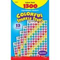 Trend Enterprises SuperShapes Colorful Sparkle Stars Sticker Set Set of 1300