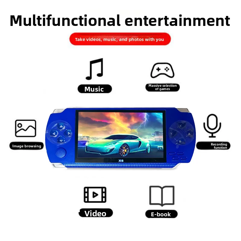 Console de jeu PSP 3000 X6, 12 émulateurs, 10,000 jeux d'arcade rétro, écran 4.3 pouces, IPS, jouet de jeu vidéo, cadeau