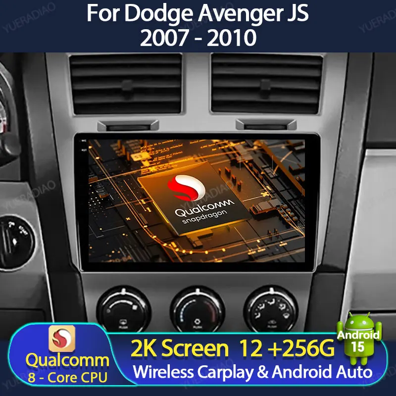 Android 16 Autoradio für Dodge Avenger JS 2007 - 2010 für Dodge Nitro 2006 - 2011 GPS NAVI BT 4G WIFI 2DIN QLED Qualcomm LTE 5G Image