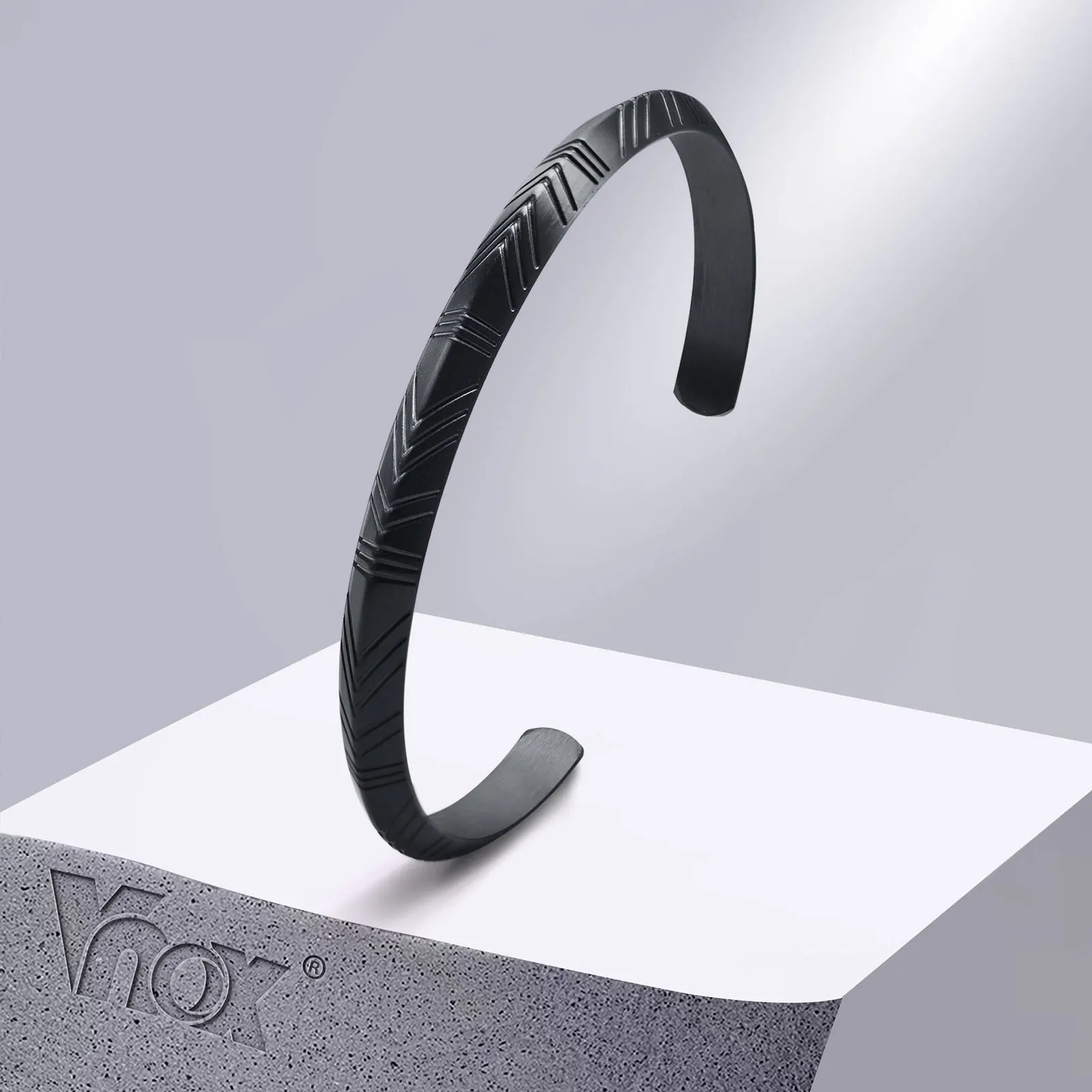 Bracciale rigido da uomo Vintage vichingo norreno Vnox, bracciale uomo Almut freccia tribale in acciaio inossidabile, gioielli retrò Rock Punk Boy