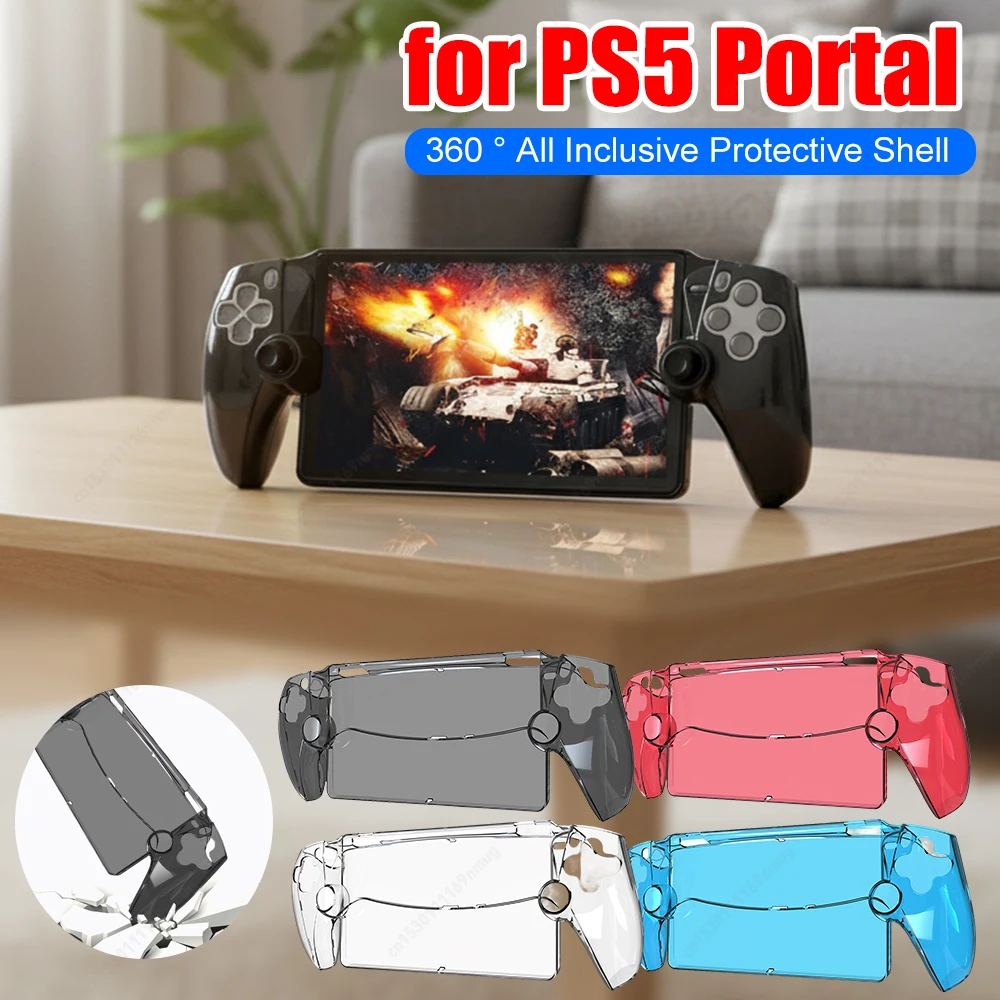 Transparente Vollschutz-Schutzhülle, stoßfest, für PC-Gaming-Konsole, Controller-Hülle, Anti-Drop für Playstation Portal Image