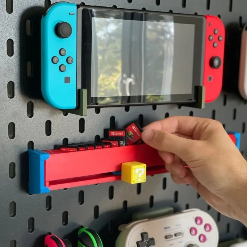 Super Mario Bros. Spielkarten-Aufbewahrungsregal für Switch-Spielekonsole, 20 Spielkartenfächer, Ständer, Kartenhalter, Schieber zum Abrufen der Karte Image