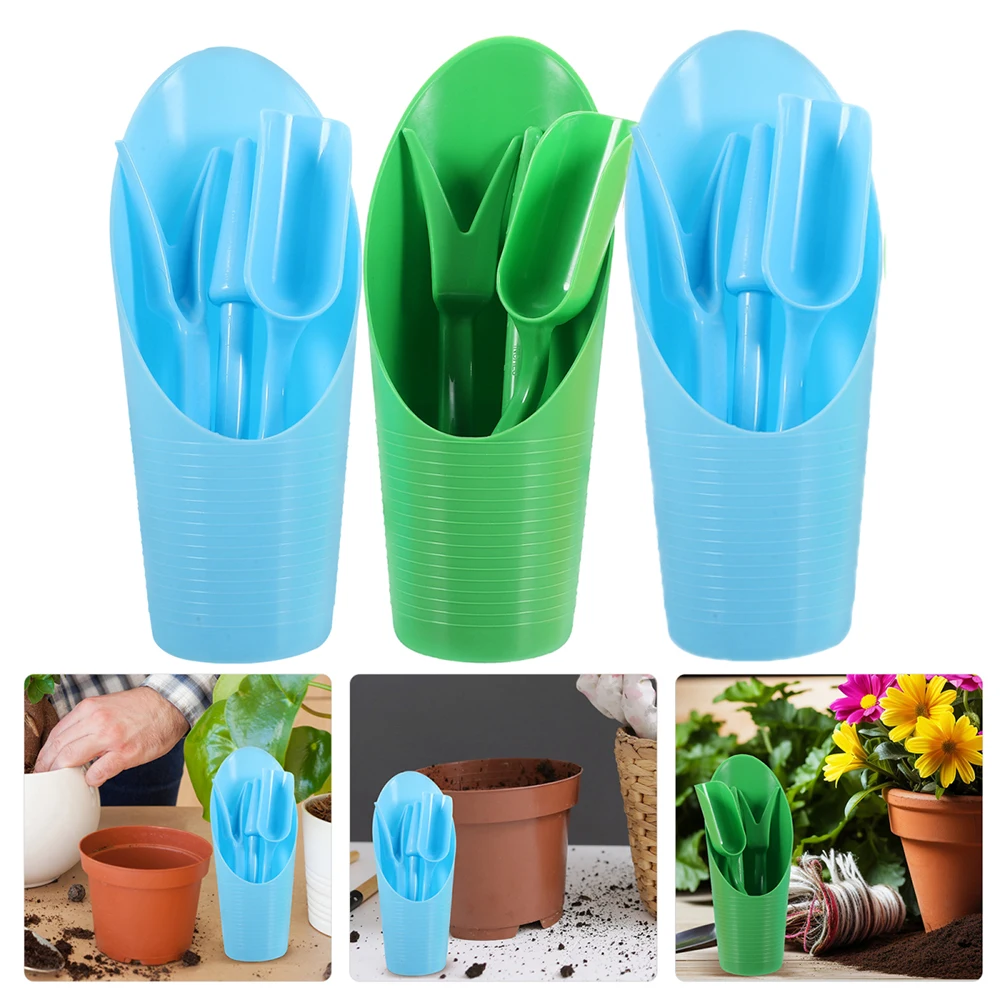 4 Teile/satz Kunststoff Eimer Schaufel Topf Anbau zylinder MeatPlant boden schaufel Garten Werkzeuge Mini Garten Pflanzung Werkzeuge Image