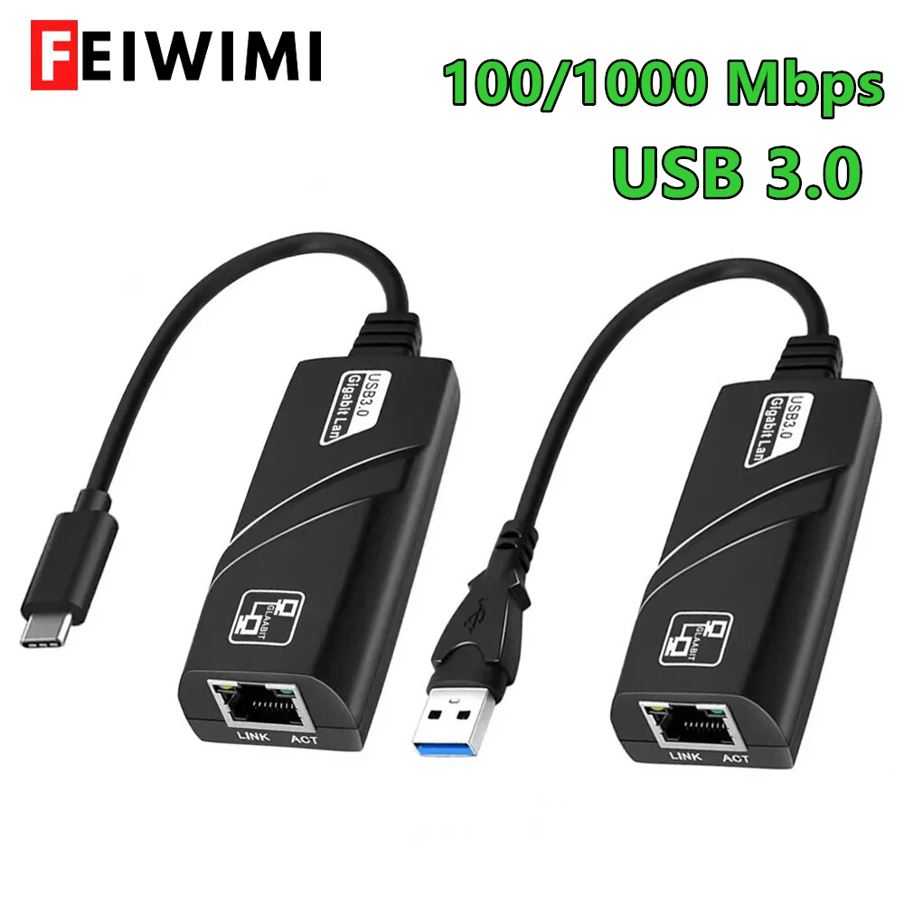 10/100/1000Mbps USB 3,0 Wired Netzwerk Karte USB Zu Rj45 Lan Ethernet Adapter Konverter für PC Laptop macBook Zubehör Image