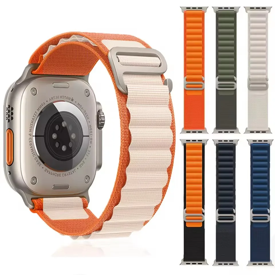 Alpine Loop Strap für Apple Watch Band 49 mm 45 mm 41 44 mm 40 mm Nylon geflochtenes Armband Armband Iwatch Serie 10 46 mm 42 mm Ultra. Image