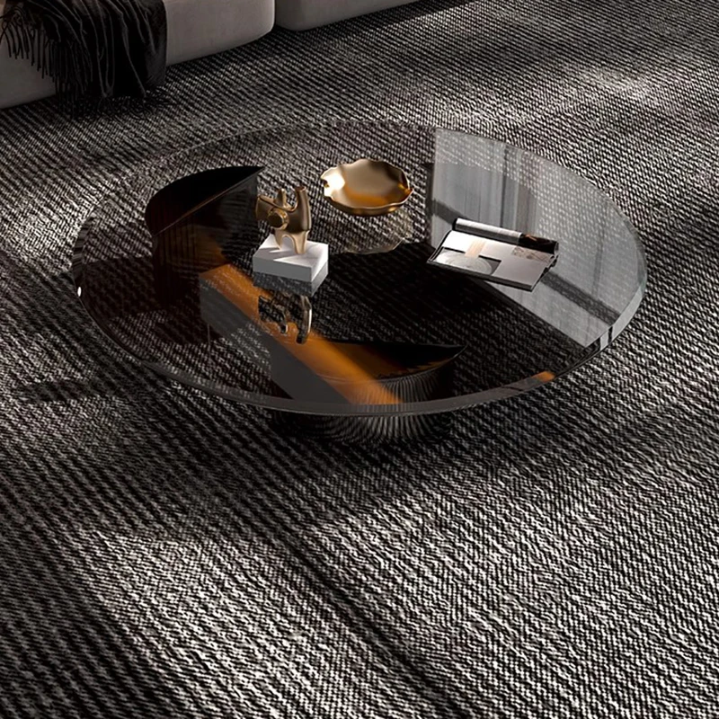 Center Service Couchtisch, Schreibglas, transparent, rund, modisch, chinesischer Stil, Beistelltisch, Inneneinrichtung, Kaffee-Tische, Heimdekoration Image