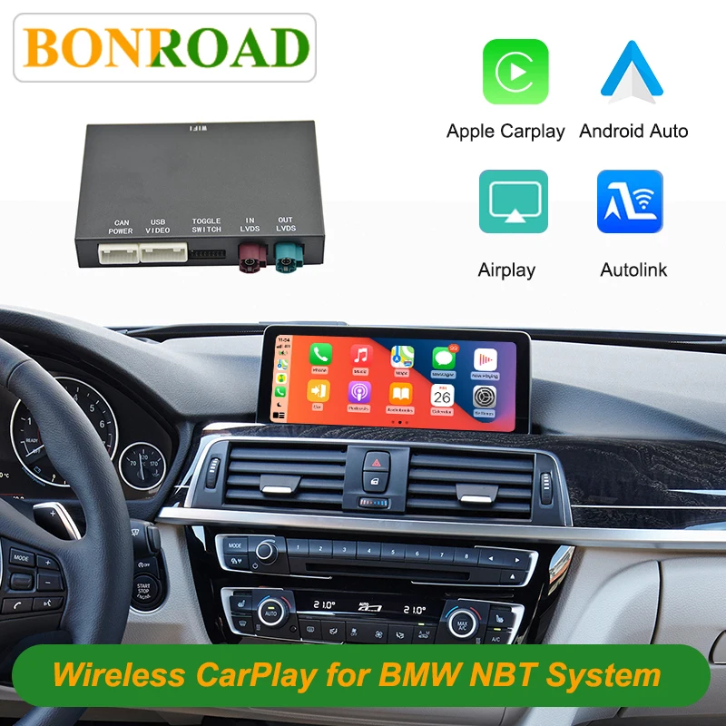 Bonroad Wireless CarPlay Android Auto Decoder für BMW NBT CIC EVO System 1 2 3 4 5 7 Serie X1 X3 X4 X5 F20 F21 F30 F31 F10 F48 Image