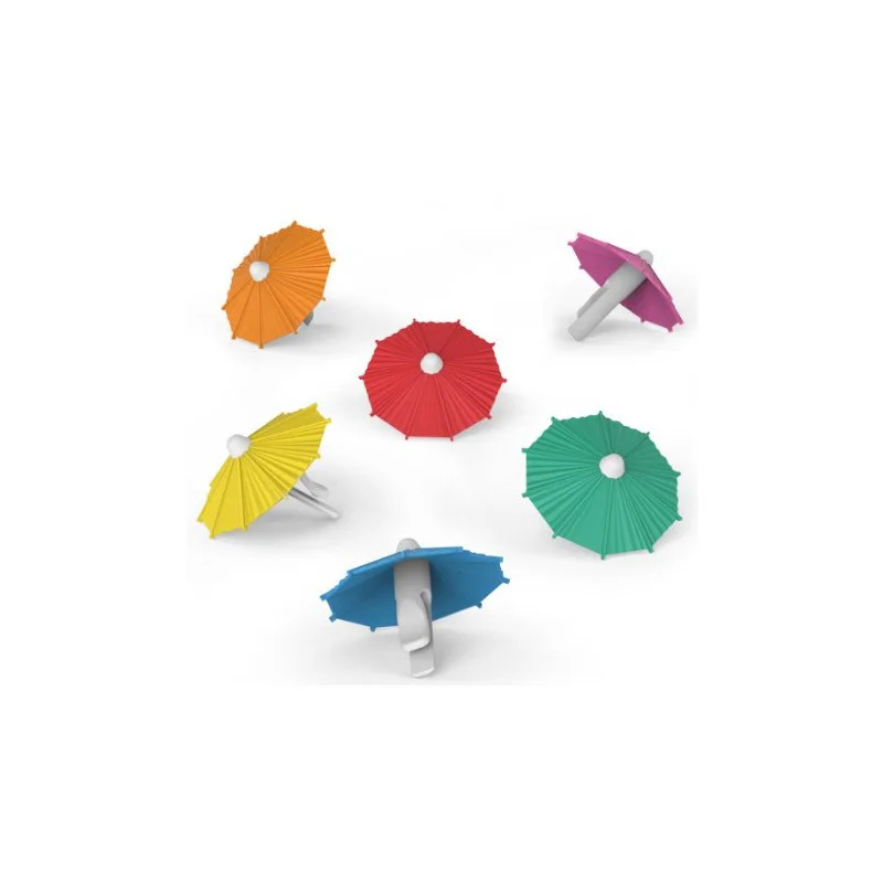 6 kreative Regenschirm Ananas Weinglas Marker Silikon schirmförmige Weinglas Identifikator Silikon Ananas Tasse Identifikation Image