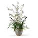 Nearly Natural Dancing Lady Silk Orchid Arrangement White