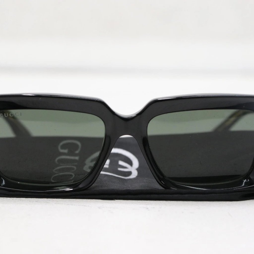 Gucci Accessories | Gucci Gg1529s-001-54 54mm Black Frame Grey Lens Sunglasses | Color: Black/Green | Size: Temple Length 145 Mm