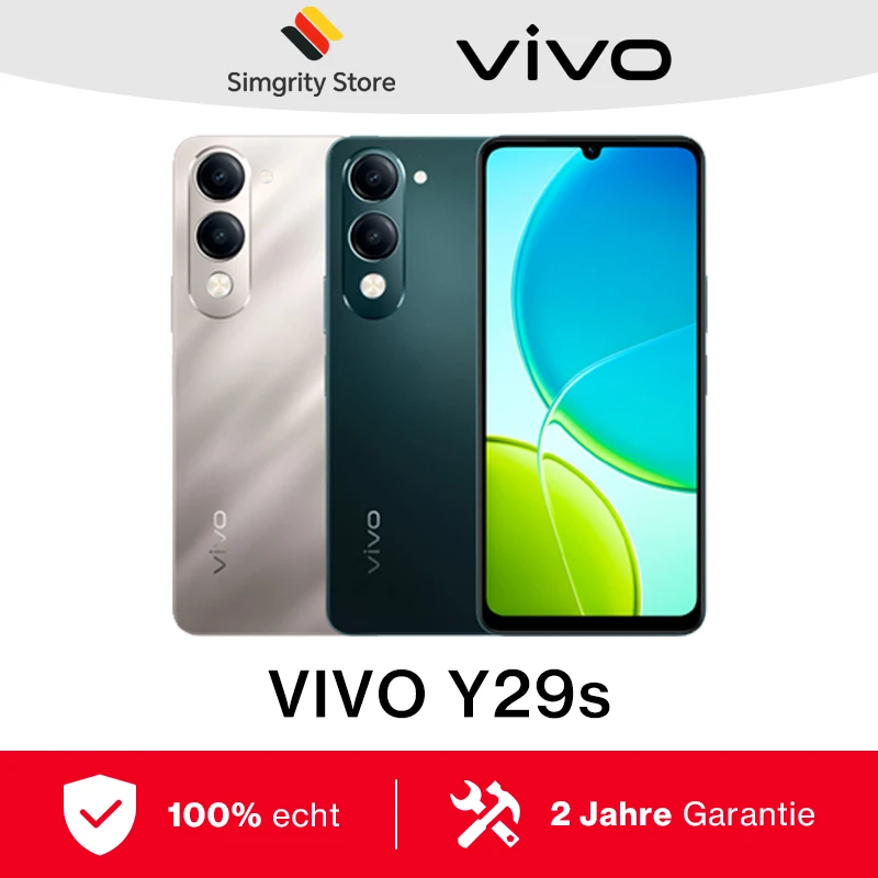 VIVO Y29s Smartphone 5G 6 GB + 256 GB, 6,74-Zoll-LCD-Display, 5150-mAh-Akku, IP64, Dual-SIM, MicroSD, ultrahelle Taschenlampe, 90-Hz-Bildwiederholfrequenz Image
