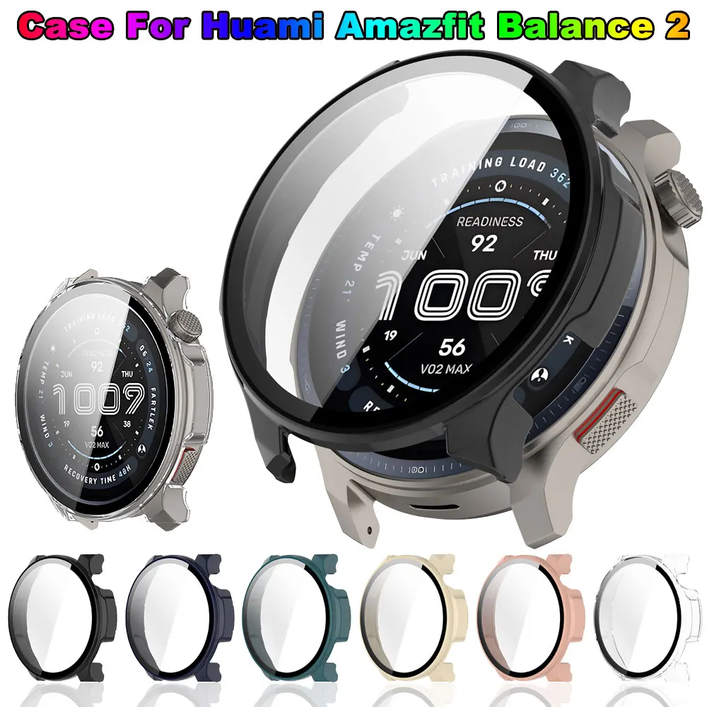 Glas + PC-Gehäuse für Huami Amazfit Balance 2 A2429 Rundum-Stoßstange, kratzfeste Schutzhülle, Amazfit Balance 2 Image