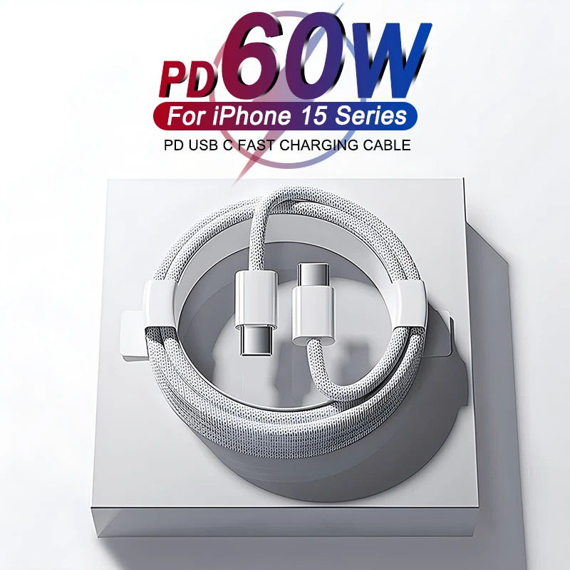 Pd 60w Schnell ladekabel für iPhone 15 16 Pro Max USB Typ C Kabel für iPhone 16 15 Pro Max Plus Kabel Schnell lade telefon Zubehör Image