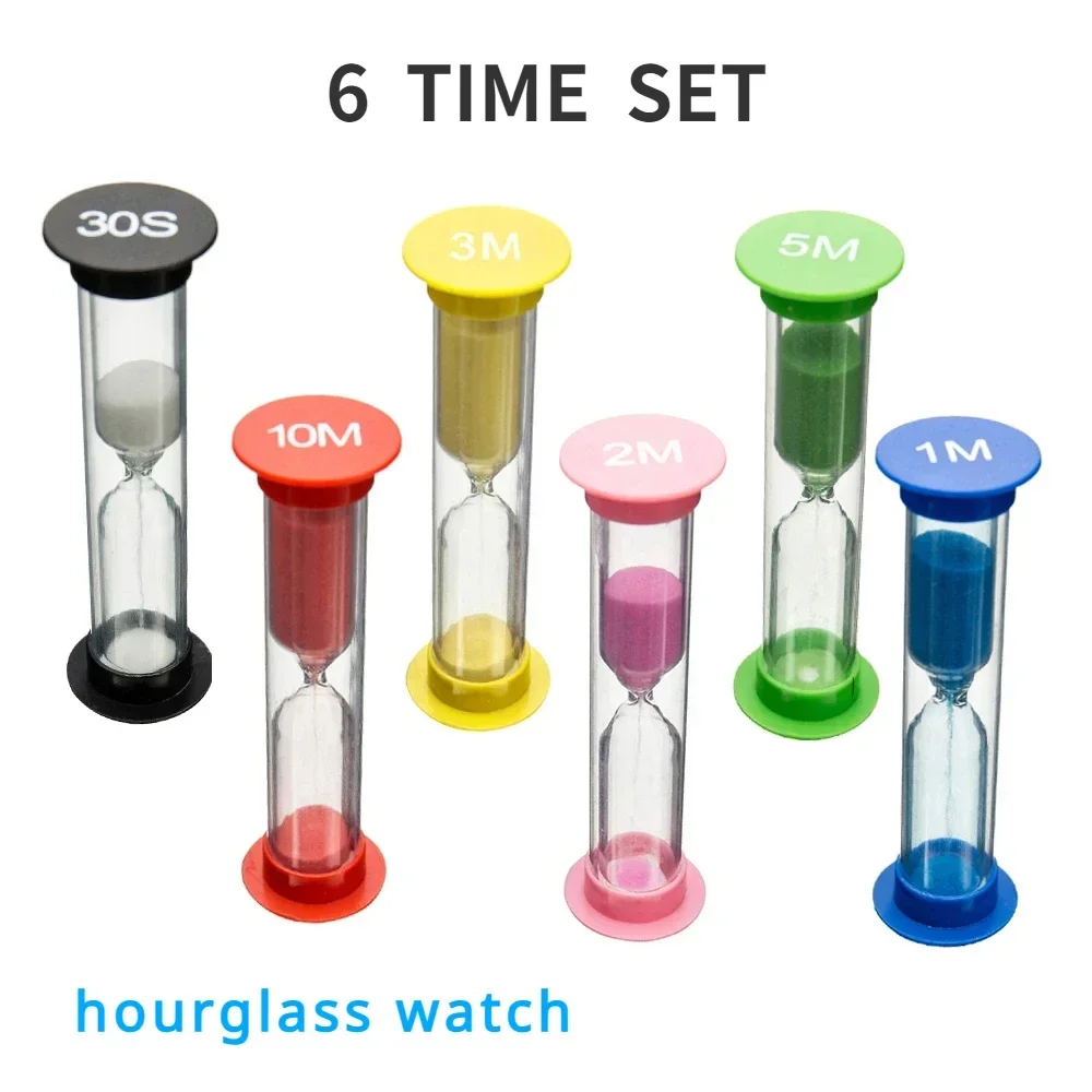 1/6 stücke Sand Uhr Bunte Sanduhr Timer 0,5/1/2/3/5/10 stunde Glas Minuten Küche Kinderzimmer Uhren Wohnkultur Garten Uhr