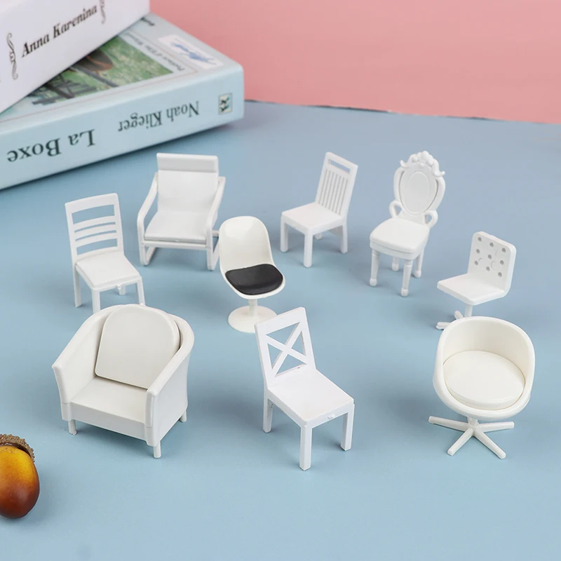 1:20 Puppenhaus Simulation Kleines Sofa Hocker Stuhl Möbel Modell Spielzeug Puppenhaus Dekor Möbel Spielzeug Puppenhaus Zubehör