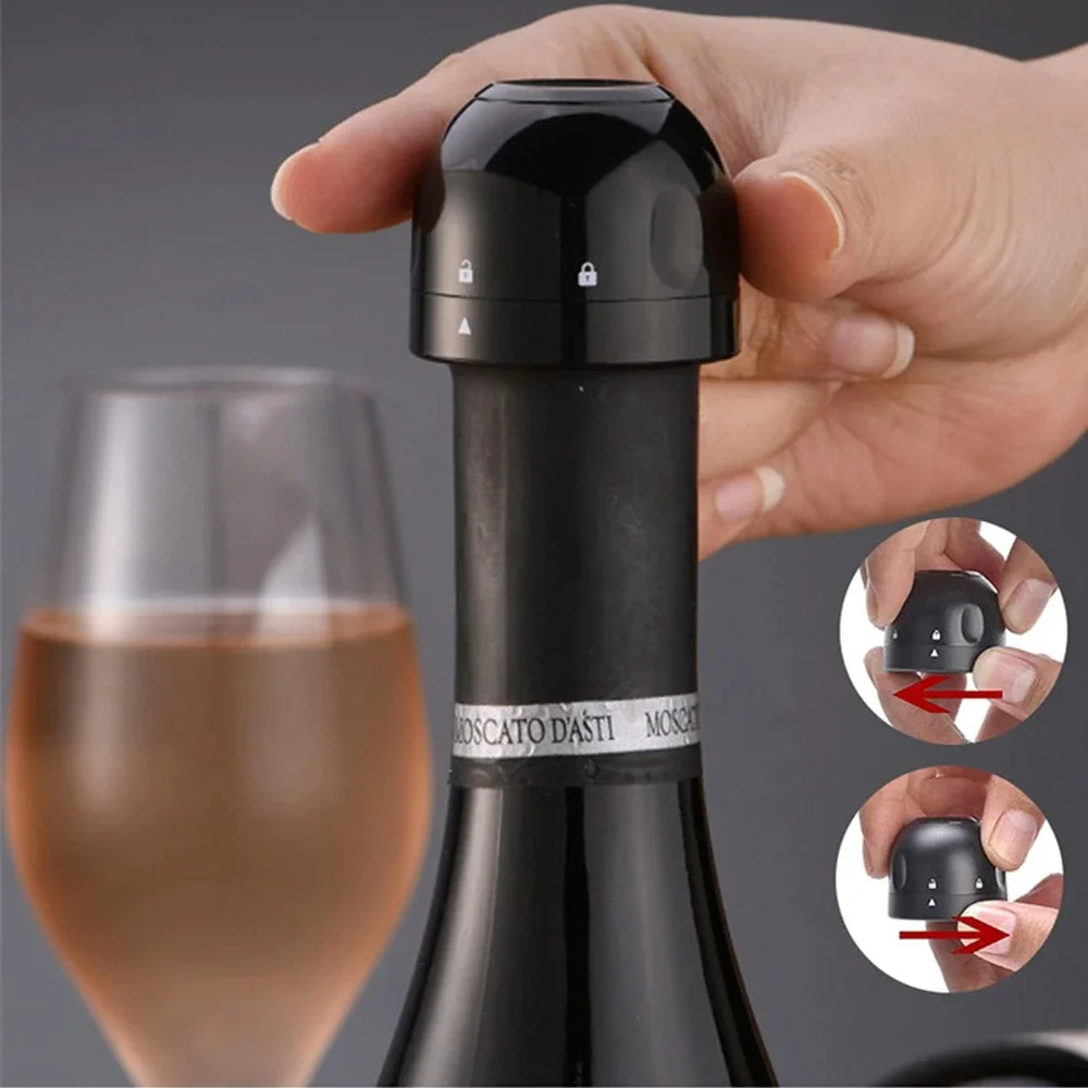 1/2Pcs Bar Zubehör Garten Stroh Home Küche Drink Stopper Cocktail Vakuum Esszimmer Wiederverwendbare Beweis Champagner Flasche Werkzeug Image
