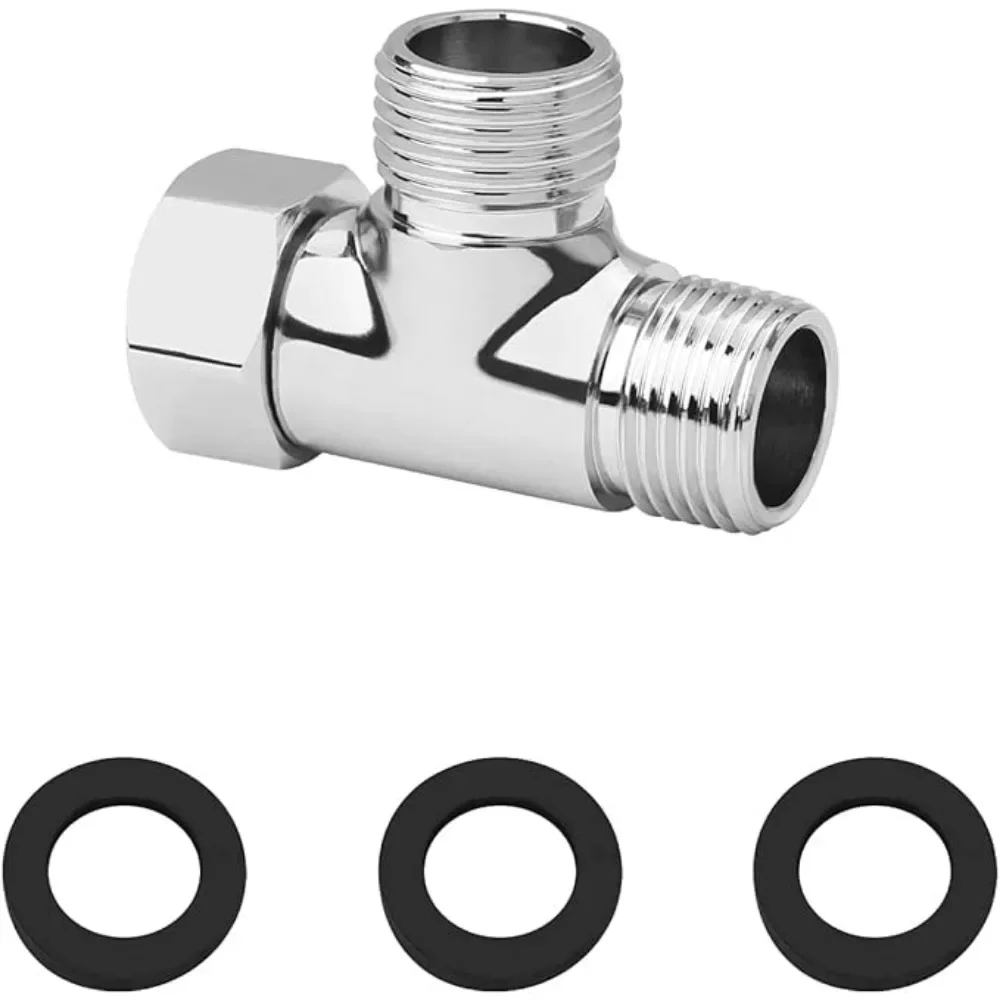3-Wege T-Adapter Badezimmer Dusche Wasserhahn Wasser Splitter Toilette Dusche Ventil Spray Düse Konverter Edelstahl